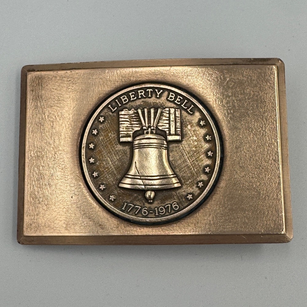 Vintage Liberty Bell‎ Bicentennial 1776-1976 Brass Tone Belt Buckle Americana
